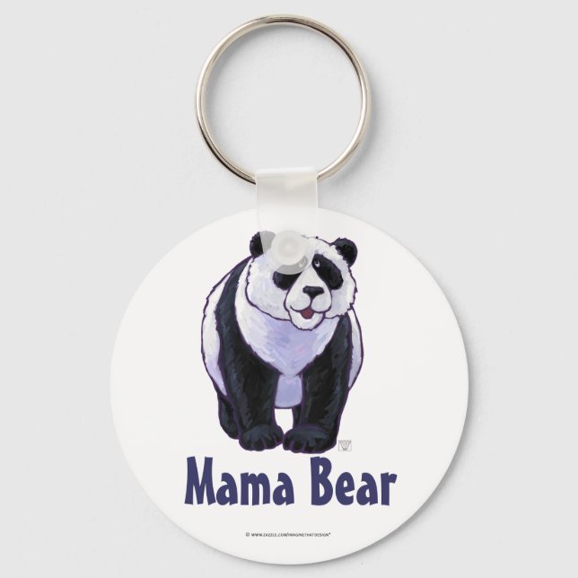 Mama Bear Panda Bear Key Chain (Front)