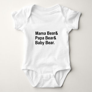 Mama Bear, Papa Bear, Baby Bear Goldilocks Bodysuit