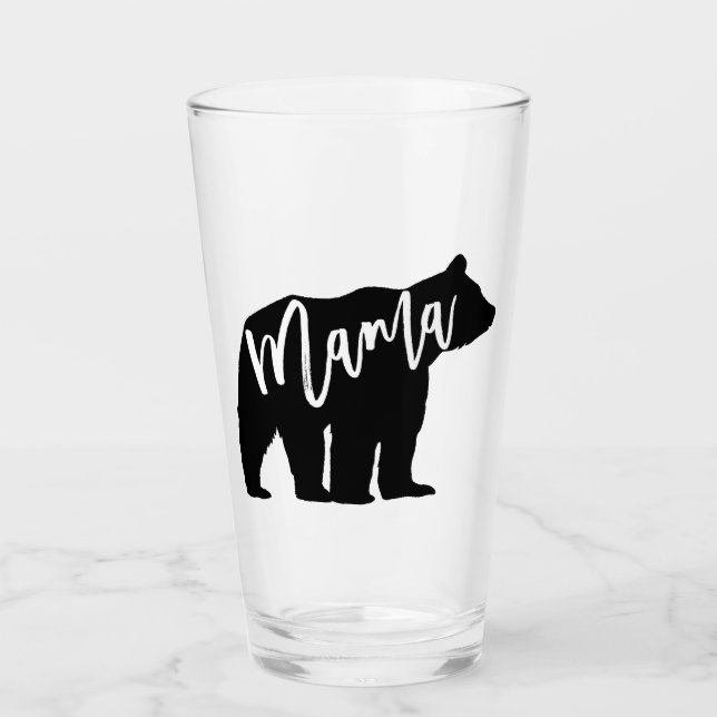 Mama Bear Personalised Glass (Front)