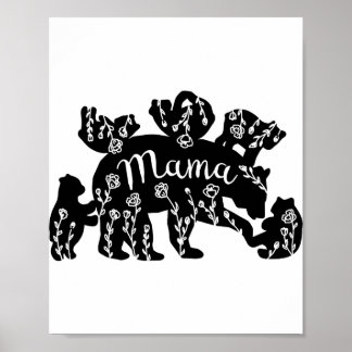 Mama Bear Png JPG Pdf Files, Mama Baby Bear Poster