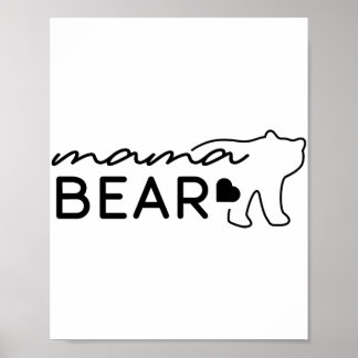 Mama Bear Png JPG Pdf Files, Mama Baby Bear Poster
