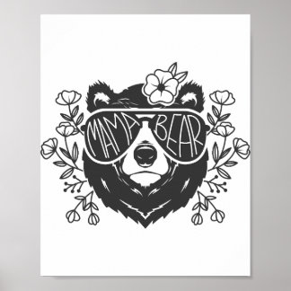 Mama Bear Png JPG Pdf Files, Mama Baby Bear Poster
