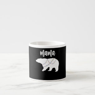 Mama Bear Polar Bear String Of Lights Christmas Espresso Cup