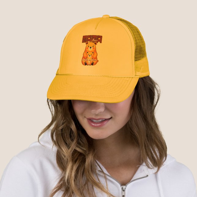 Mama Bear Protective Love – Cute Mother Bear Desig Trucker Hat (In Situ)