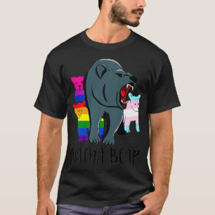 Mama Bear Proud Mum Of LGBT Biseual Transgender Ki T-Shirt