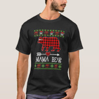 Mama Bear Santa Red Plaid Family Pyjamas For Chris
