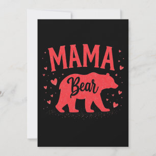 Mama Bear Shirts for Women, Custom Mum Mothers Day Invitation