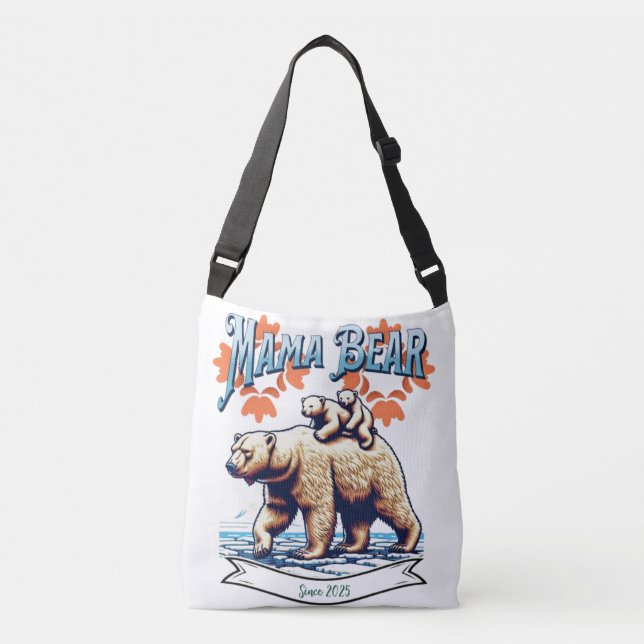 Mama Bear Tote Bag | Cute Motherhood Carry-All  (Front)