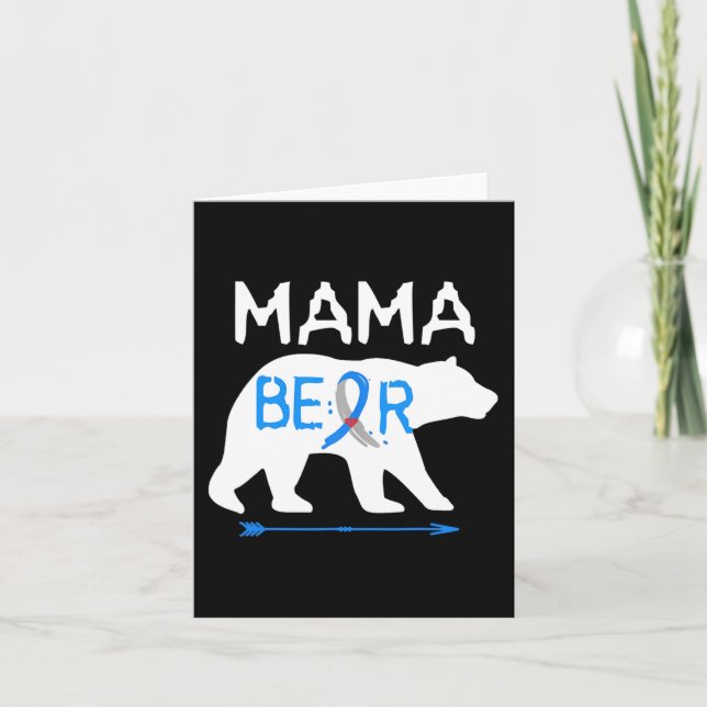 Mama Bear Type One Diabetes Awareness  Card (Front)
