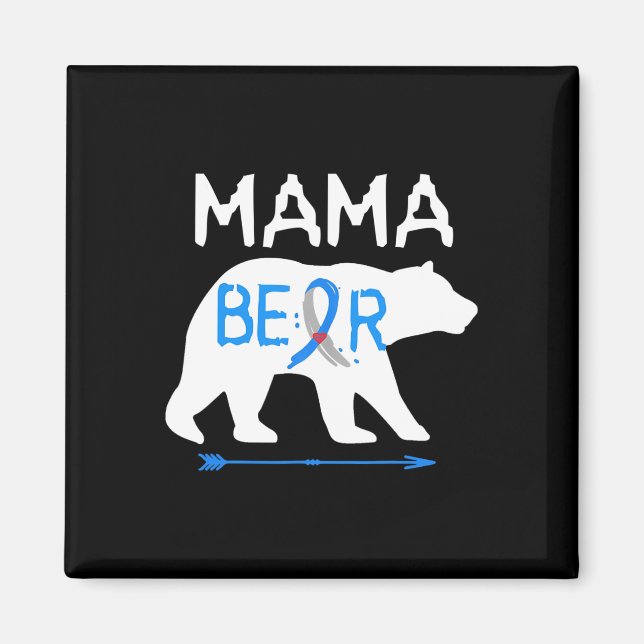Mama Bear Type One Diabetes Awareness  Magnet (Front)
