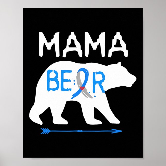 Mama Bear Type One Diabetes Awareness  Poster (Front)