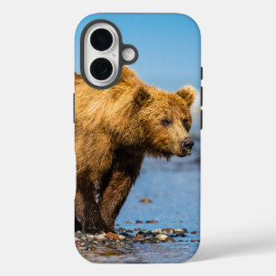Mama bear watching her two kids iPhone 16 case
