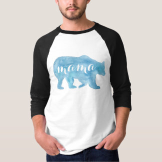 Mama Bear Watercolor Raglan Tee Unisex