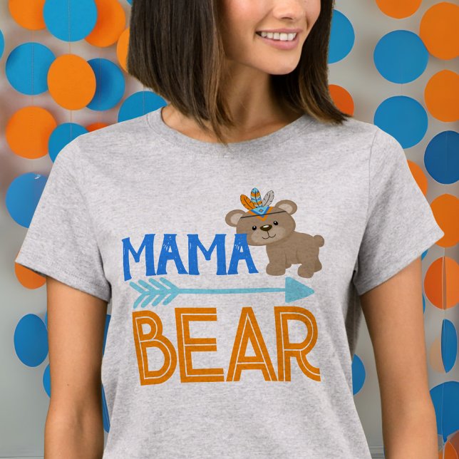 Mama Bear Wild One Woodland Birthday T-Shirt (Mama Bear Wild One 1st Birthday Shirts for Mom. Other matching shirts available in the collection!)