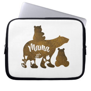 Mama Bear With 2 Cubs Mum of Two Laptop Sleeve