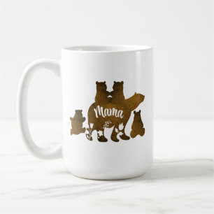 Mama Bear With 4 Cubs Mom of Four Children Gift Coffee Mug