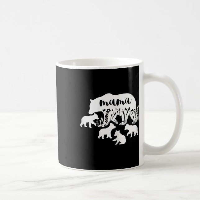Mama Bear With 4 Cubs Mothers Day Mum Pregnancy An Coffee Mug (Right)