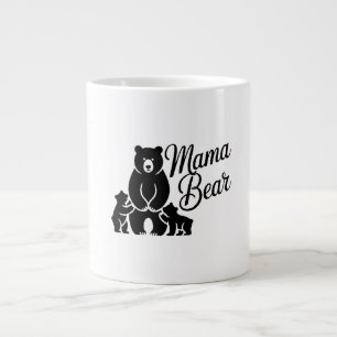 Mama Bear with Cubs Cute Family Bear Large Coffee Mug