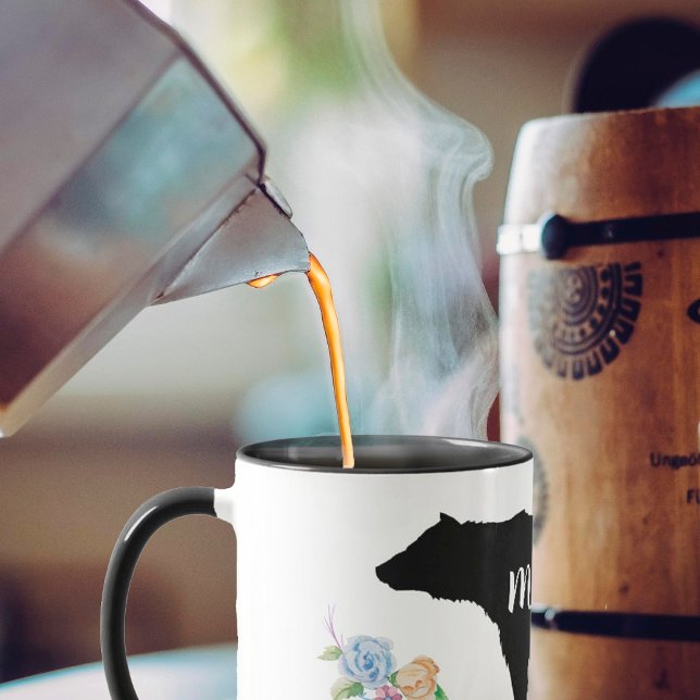 Mama Bear with Flowers and Name Mug (Creator Uploaded)