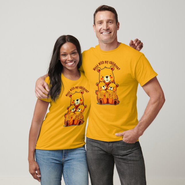 Mama Bear with My Cubs – Cute Family Bear Art T-Shirt (Unisex)