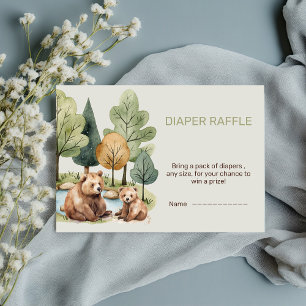 Mama bear woodland baby shower book for baby card