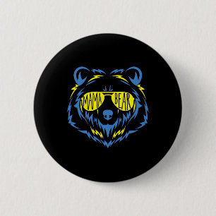 Mama Bear World Down Syndrome Awareness Day T21 6 Cm Round Badge