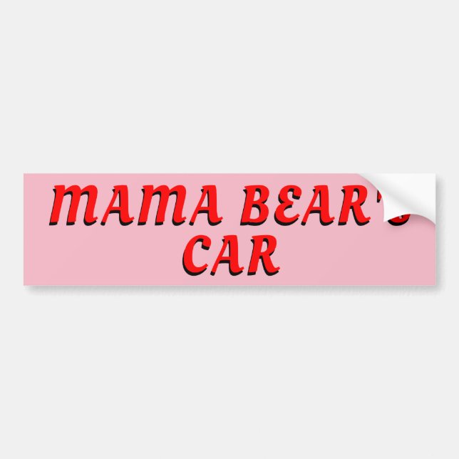 Mama Bear's  Car Mum Gift Bumper Sticker (Front)