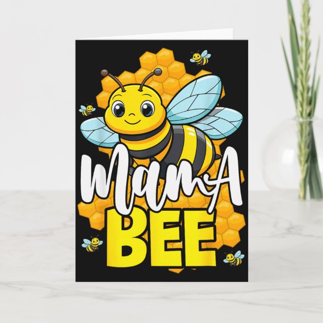 Mama Bee Family Bee First Bee Day Outfits  Card (Front)