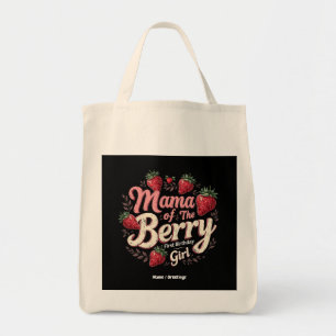 Mama Berry First Birthday Strawberry Girl Family  Tote Bag