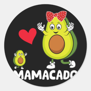 Mama Best Mum Avocado Mamacado Happy Mothers Day  Classic Round Sticker