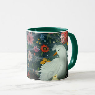Mama Bird protects her baby chick Mothers Day Mug