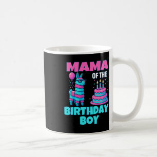 Mama Birthday Boy Llama Pinata Party Family Mathin Coffee Mug