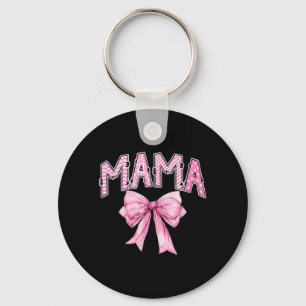 Mama Birthday Girl Matching Coquette nk Bow Key Ring