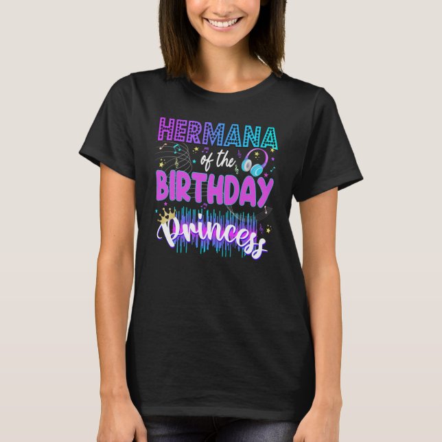 Mama Birthday Rockstar Theme Music Party Karaoke G T-Shirt (Front)