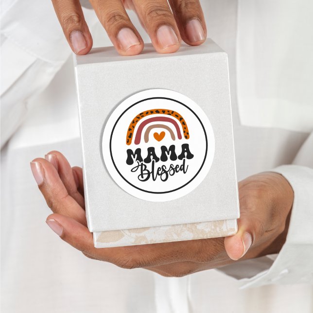 Mama Blessed  Classic Round Sticker (Creator Uploaded)
