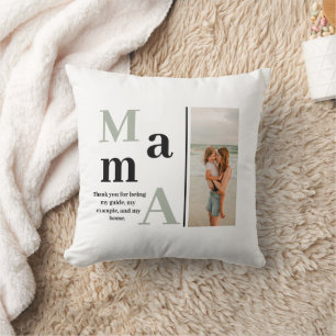 Mama Bold Keepsake Pillow – Custom Photo & Text