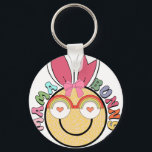 mama bunny (3), retro, vintage key ring<br><div class="desc">Durable and lightweight keychain featuring a vibrant,  high-quality print,  perfect for keys,  bags,  backpacks,  small gifts,  souvenirs,  and everyday accessories.</div>