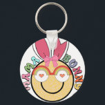 mama bunny (3), retro, vintage key ring<br><div class="desc">Durable and lightweight keychain featuring a vibrant,  high-quality print,  perfect for keys,  bags,  backpacks,  small gifts,  souvenirs,  and everyday accessories.</div>
