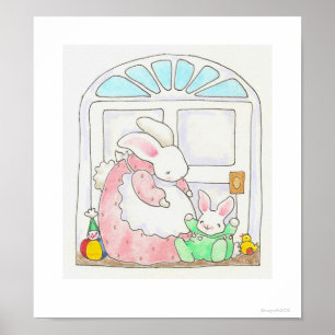 Mama Bunny and Baby Print