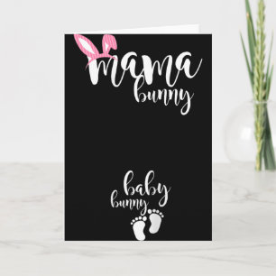 Mama Bunny Baby Bunny Pregnant Mum Easter Pregnanc Card