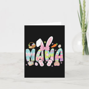 Mama Bunny Easter Coquette Bow Mama Bunny Easter Card