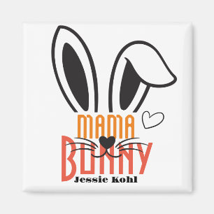 mama bunny easter elegant simple cute family  magnet