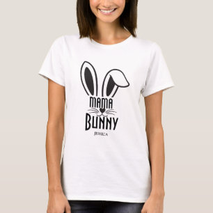 mama bunny easter elegant simple cute family T-Shirt