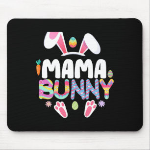 Mama Bunny Family Matching Easter Ears Bunny Women Mouse Pad