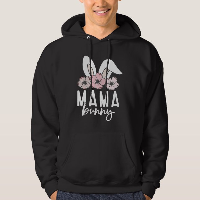 Mama Bunny  Mimi Bunny Cute Matching Mom & Daughte Hoodie (Front)