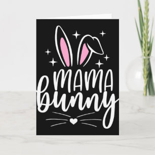 Mama Bunny Shirt Mum Womens Pregnancy Matching Fam Card