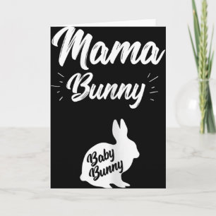 Mama Bunny Shirt Pregnant Women Expecting Announce Card