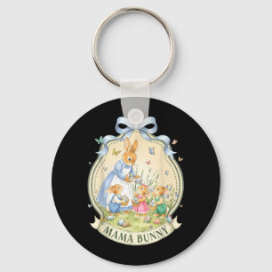 Mama Bunny Vintage for Kids Girl Women Mum Teens Key Ring