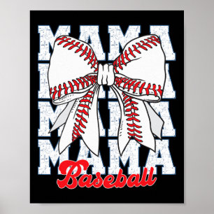Mama Bysebyll Coquette Bow Game Day Bysebyll Mum M Poster