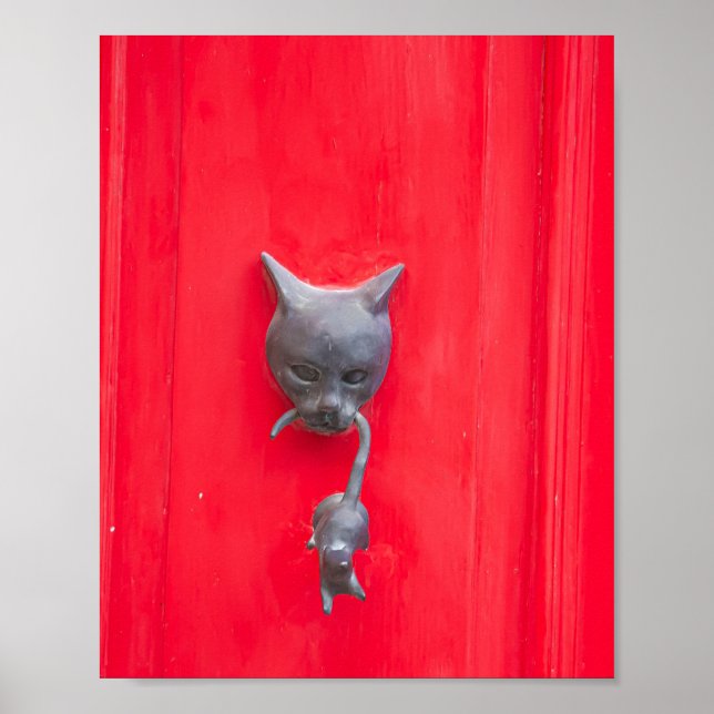 🐈 Mama Cat Knock, Knock! ❤️ Poster (Front)